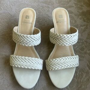 White Mountain Cream Double-Strap Sandals